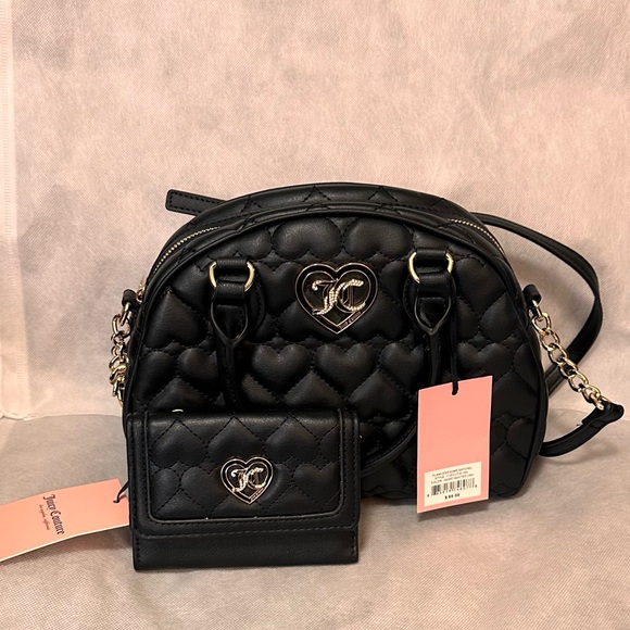 Juicy Couture Handbags - Chic Black Quilted Handbag and Wallet